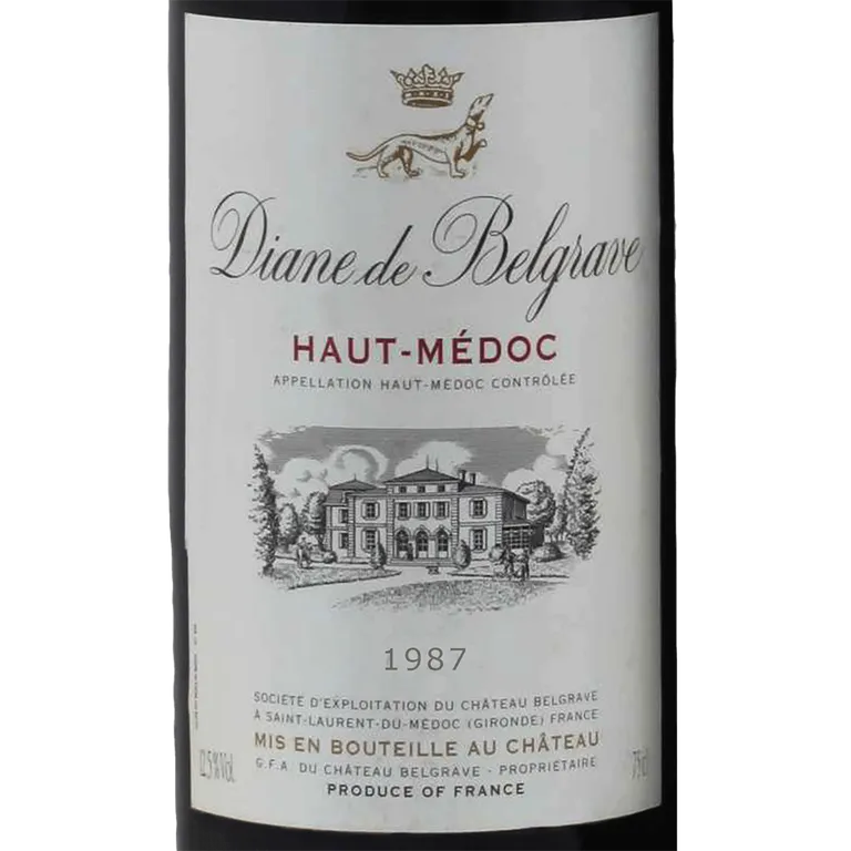 Etiquette Diane de Belgrave 1987